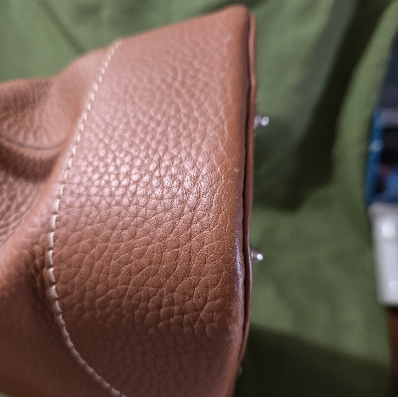 Dooney & Bourke Vintage Tan/Camel Dome Leather Shoulder Bag EUC - Picture 6 of 12